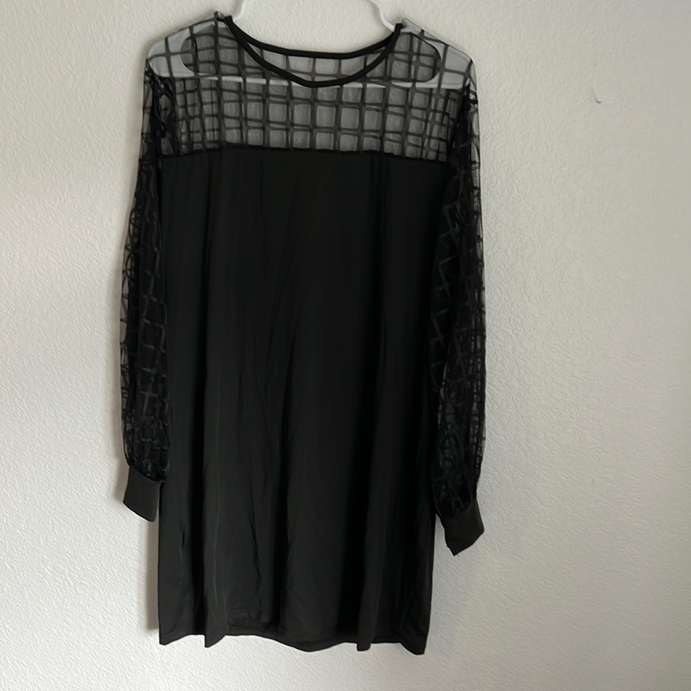 Black stretchy dress mini